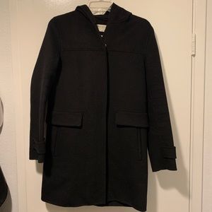 Zara black coat with hood XS jacket